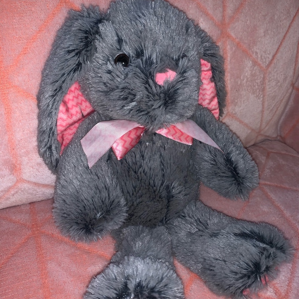 Cute Grey Stuffed Animal Bunny